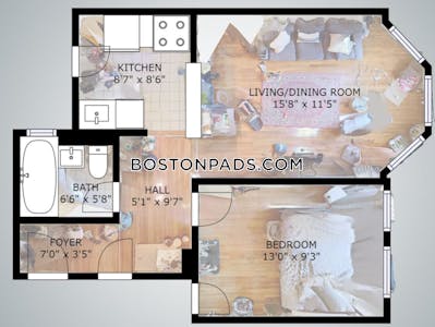 Fenway/kenmore Apartment for rent 1 Bedroom 1 Bath Boston - $2,800 No Fee